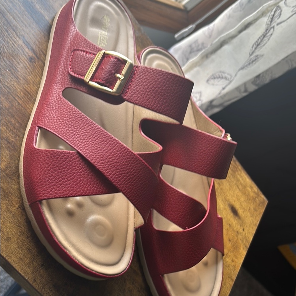 Patrizia Red Strappy Sandals